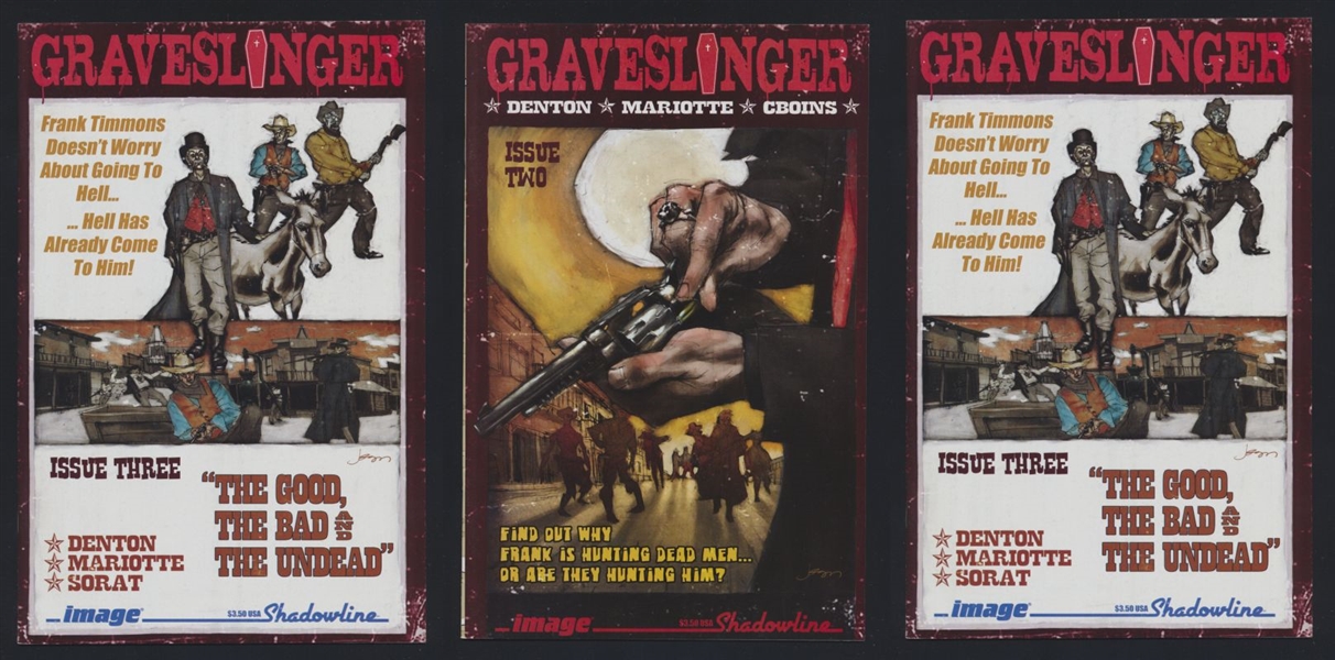 Graveslinger RUN #1-3 VF/NM Western/Horror 2007 Image Comic Book