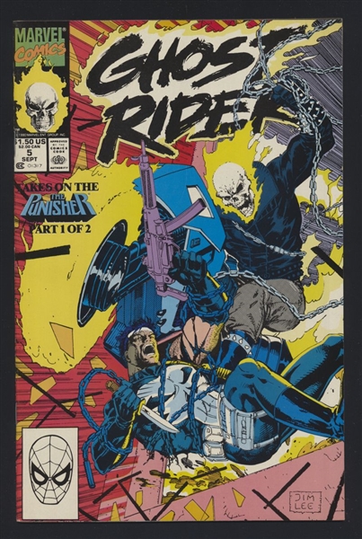 Ghost Rider (V2) #5 NM Jim Lee Cover 1990 Marvel Comic Book