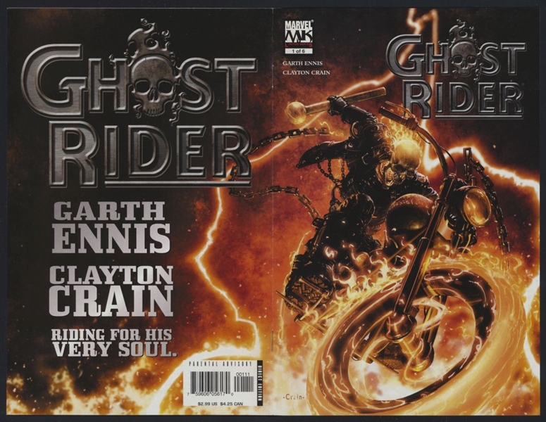 Ghost Rider (6th Series) #1 NM Garth Ennis Clayton Crain 2005 Marvel Comic Book