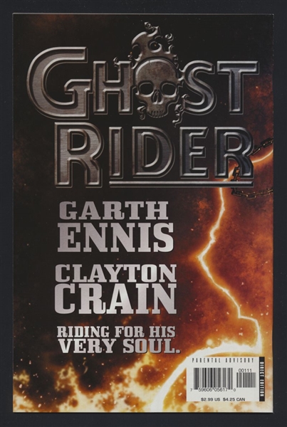 Ghost Rider (6th Series) #1 VF/NM Garth Ennis Clayton Crain 2005 Marvel
