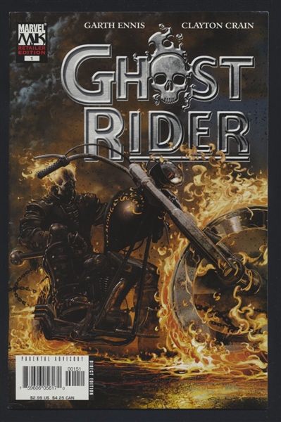 Ghost Rider (6th Series) #1/C VF/NM Retailer Edition Clayton Crain 2005 Marvel