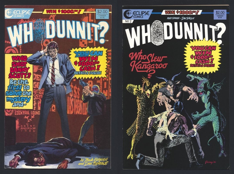 Whodunnit? RUN #1-2 NM 1986 Eclipse Comic Book