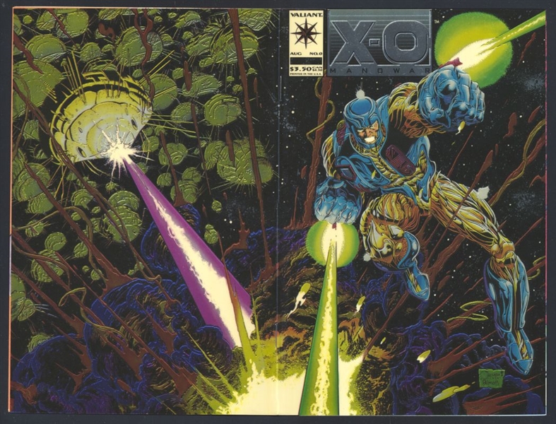 X-O Manowar #0 VF/NM Wraparound Chromium Cover 1993 Valiant Comic Book