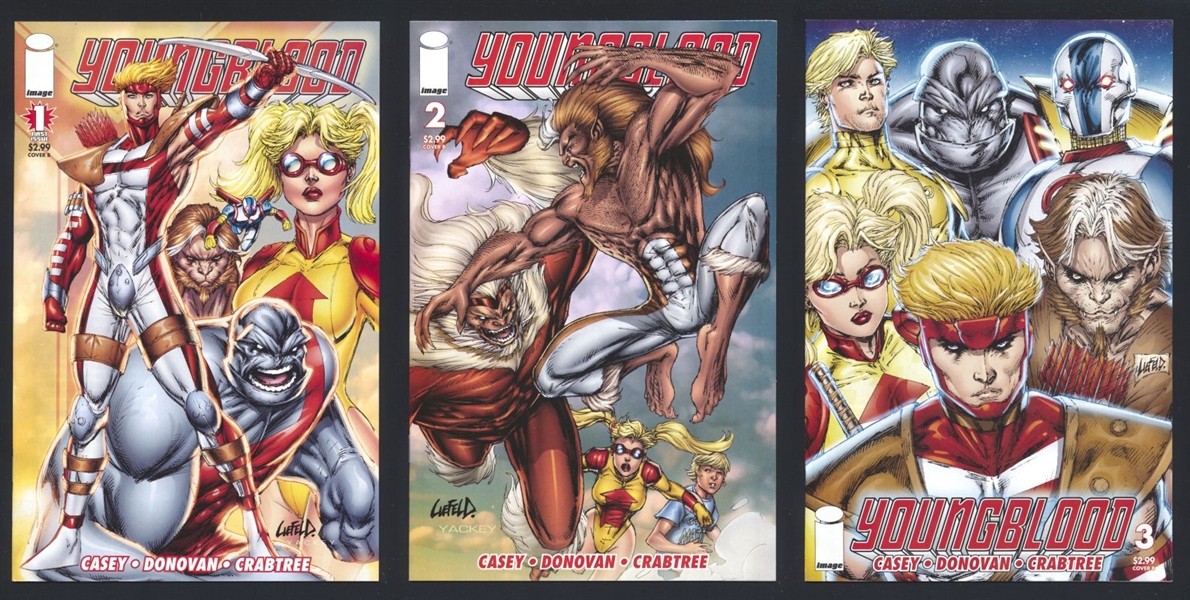 Youngblood (V4) RUN #1-3 NM Rob Liefeld Covers 2008 Image Comic Book