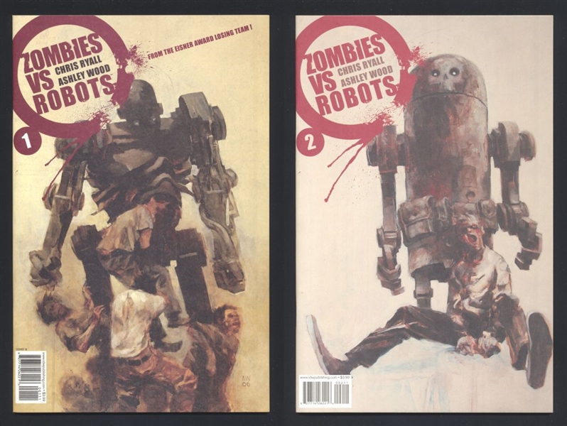 Zombies vs. Robots SET #1-2 NM Ashley Wood 2006 IDW Comic Book