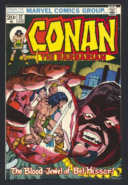 Conan the Barbarian #27 FVF John Buscema 1973 Marvel Comic Book