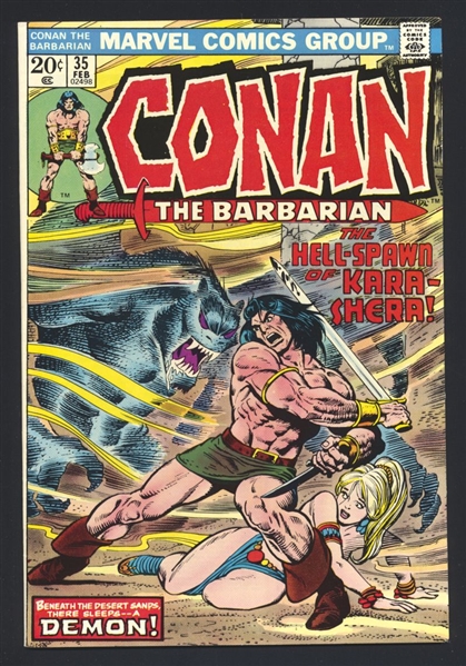 Conan the Barbarian #35 VF John Buscema 1974 Marvel Comic Book