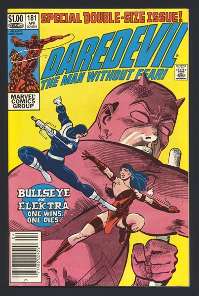 Daredevil #181 FN NEWSSTAND Death of Elektra Frank Miller 1982 Marvel Comic Book