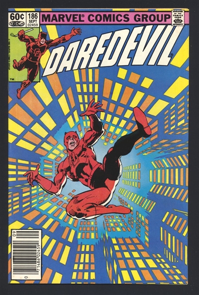 Daredevil #186 VF NEWSSTAND Frank Miller 1982 Marvel Comic Book