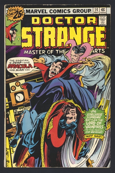 Doctor Strange (V2) #14 VGF vs Dracula 1976 Marvel Comic Book