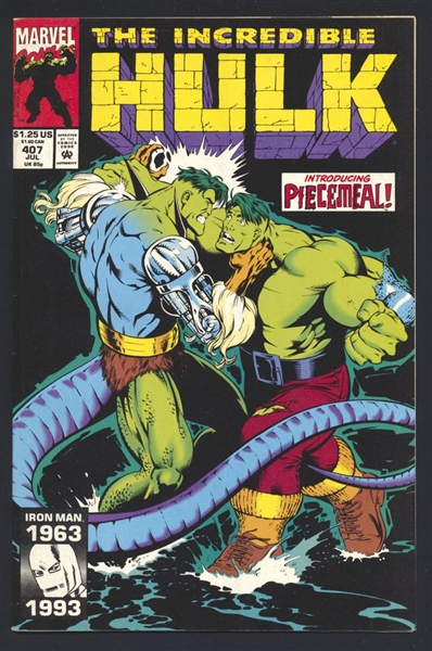 Incredible Hulk #407 VF/NM 1st Perseus & Piecemeal 1993 Marvel Comic Book