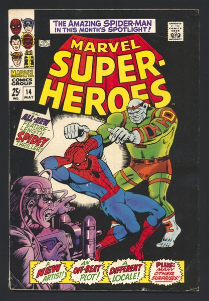 Marvel Super-Heroes (V1) #14 VG Spider-Man Jack Kirby 1968 Marvel Comic Book