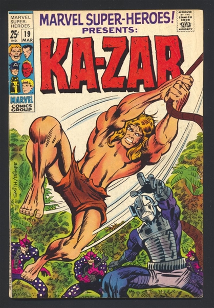 Marvel Super-Heroes (V1) #19 VGF Ka-Zar Barry Smith 1969 Marvel Comic Book