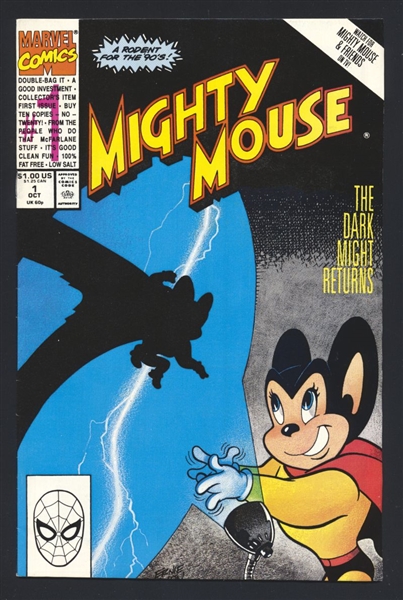 Mighty Mouse #1 VF Dark Knight Parody Cover 1990 Marvel Comic Book