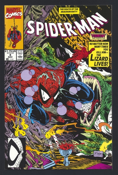 Spider-Man #4 VF/NM Torment p4 Todd McFarlane 1990 Marvel Comic Book