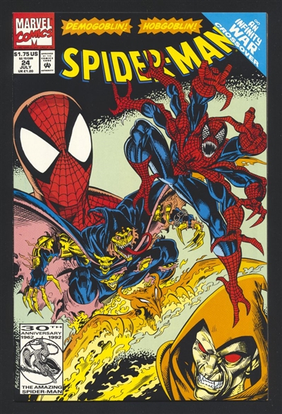 Spider-Man #24 VF/NM Infinity War 1992 Marvel Comic Book