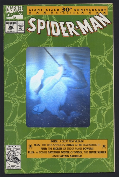 Spider-Man #26 VF Hologram Cover 1992 Marvel Comic Book