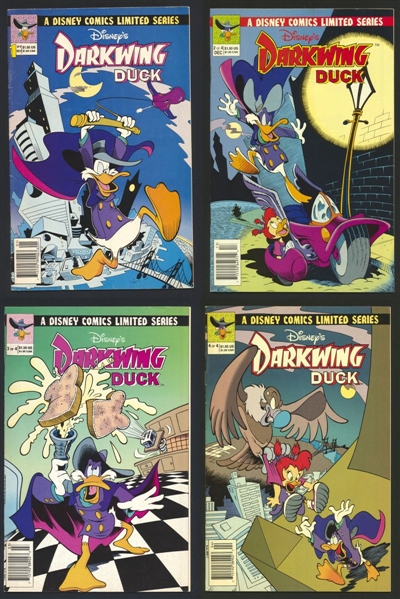 Disney's Darkwing Duck (LS) SET #1-4 FN NEWSSTAND 1991 Disney Comic Book