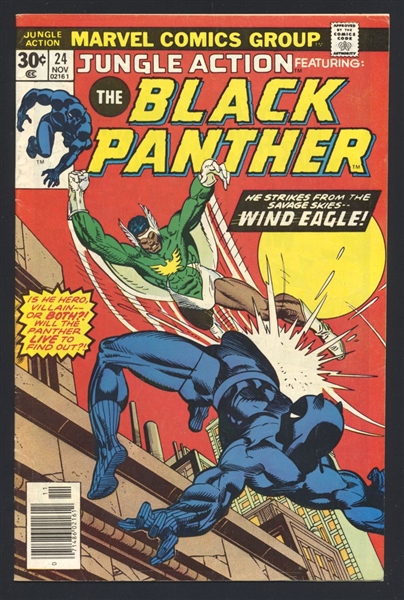 Jungle Action #24 VGF Black Panther 1st Wind Eagle Final Issue 1976 Marvel