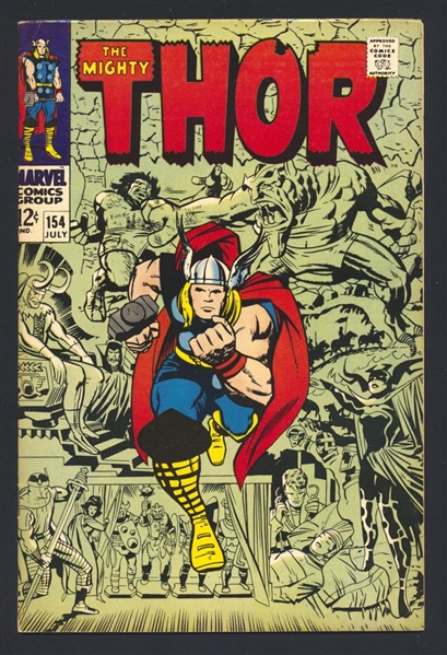 Thor #154 FVF 1st Mangog Jack Kirby 1968 Marvel Comic Book
