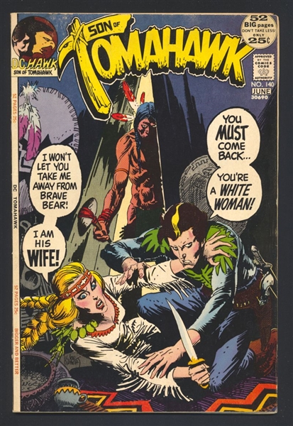 Tomahawk #140 VG Final Issue Son of Tomahawk 1972 DC Comic Book