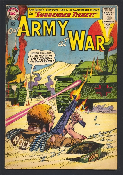 Our Army At War #149 FN Joe Kubert 1964 DC Comic Book
