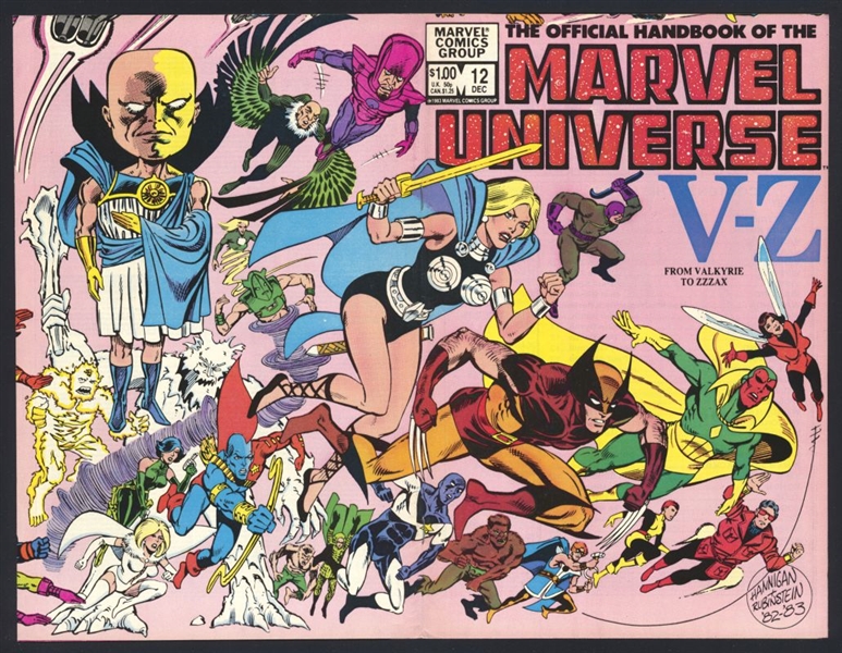 Official Handbook of the Marvel Universe (V1) #12 VF/NM Valkyrie to Zzzax 1983