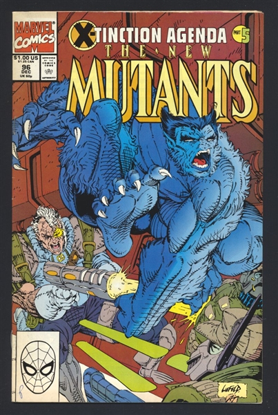 New Mutants #96 FVF X-Tinction Agenda p5 Rob Liefeld 1990 Marvel Comic Book