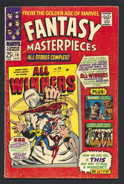 Fantasy Masterpieces (V1) #10 VG All Winners Squad 1967 Marvel Comic Book