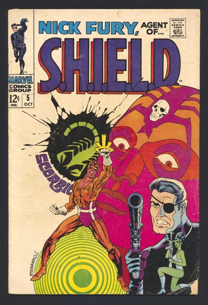 Nick Fury Agent of SHIELD (V1) #5 GVG Jim Steranko 1968 Marvel Comic Book