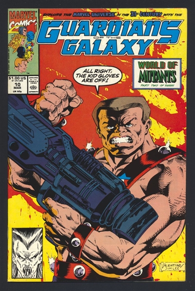Guardians of the Galaxy #10 VF Jim Lee Cover/Art 1991 Marvel Comic Book