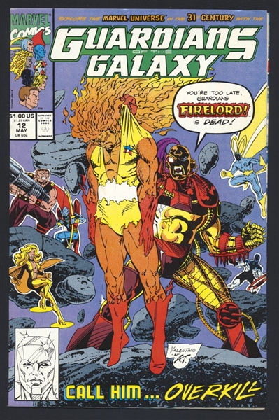 Guardians of the Galaxy #12 FN vs Overkill 1991 Marvel Comic Book