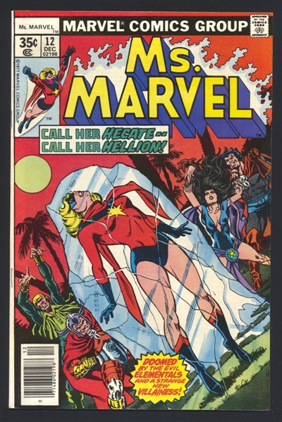 Ms. Marvel #12 VF/NM vs Hecate 1977 Marvel Comic Book