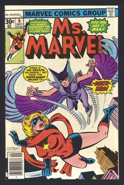 Ms. Marvel #9 VF 1st Deathbird 1977 Marvel Comic Book