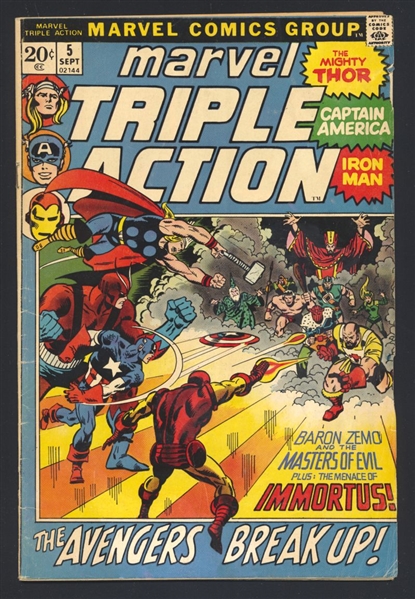 Marvel Triple Action #5 FN 1972 Marvel Comic Book