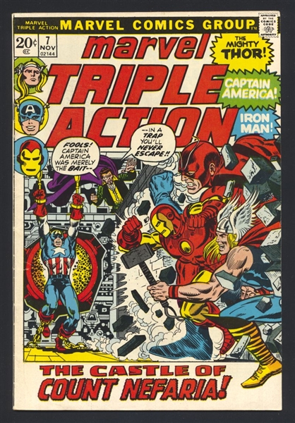 Marvel Triple Action #7 VF Count Nefaria 1972 Marvel Comic Book