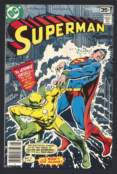 Superman #323 VF 1st Atomic Skull 1978 DC Comic Book