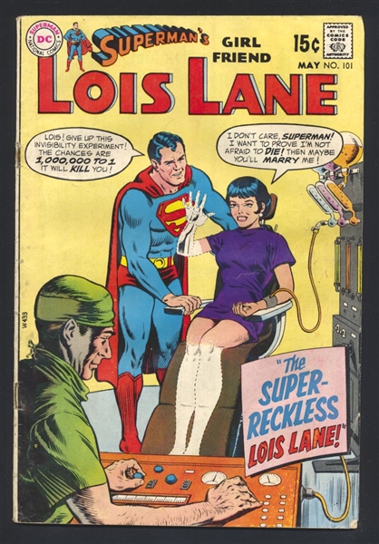 Superman's Girl Friend Lois Lane #101 G 1970 DC Comic Book