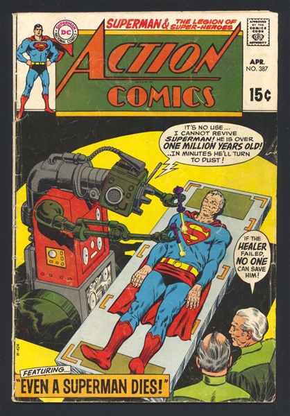 Action Comics #387 G Superboy Quits Legion of Super-Heroes 1970 DC Comic Book