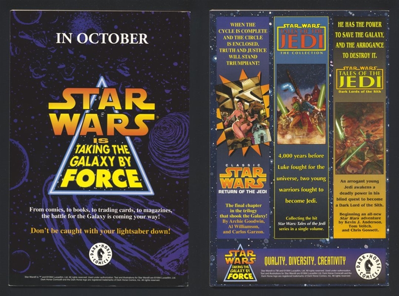Classic Star Wars: The Empire Strikes Back SET #1-2 NM Al Williamson 1994