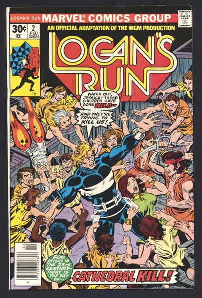 Logan's Run #2 VF/NM George Perez 1977 Marvel Comic Book