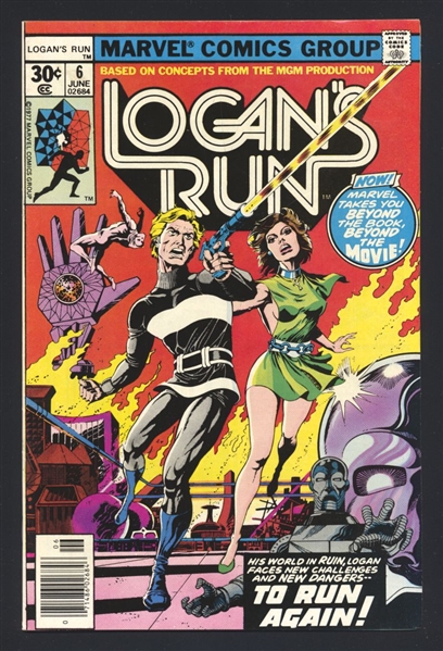 Logan's Run #6 FN 1st Solo Thanos Story 1977 Marvel Comic Book