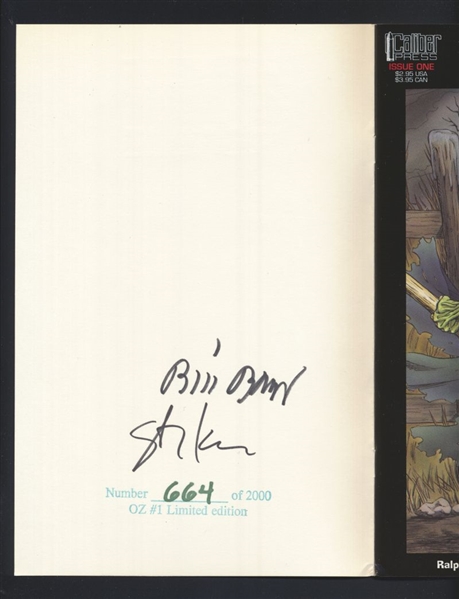 Oz Limited Edition VF SIGNED #664/2000 1994 Caliber Comic Book