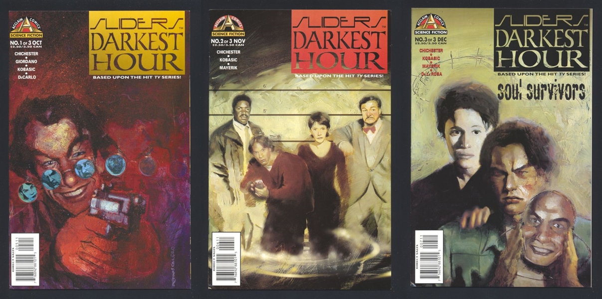 Sliders RUN #5-7 VF/NM Darkest Hour #1-3 1996 Acclaim Comic Book
