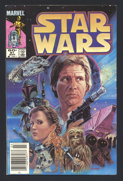 Star Wars #81 FN NEWSSTAND Boba Fett Escapes Sarlacc Pit 1984 Marvel Comic Book