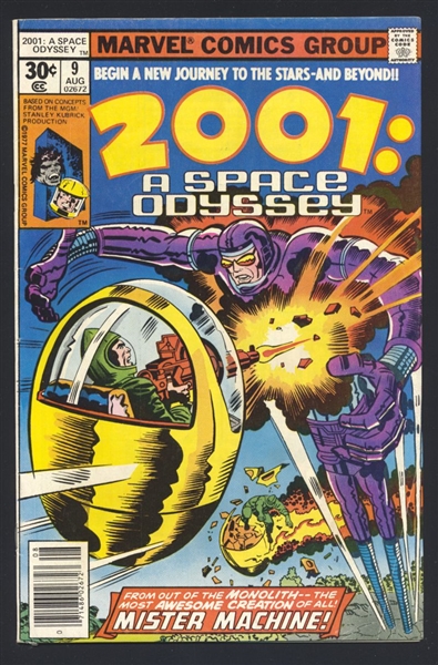 2001 Space Odyssey #9 VG Jack Kirby 1977 Marvel Comic Book
