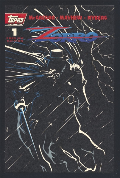 Zorro Ash #1 NM Preview Frank Miller Cover 1993 Topps Comic Book