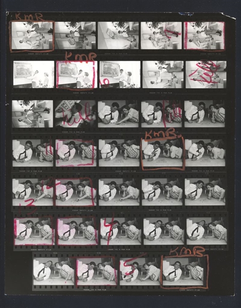 1960s RICHARD BEYMER & DOLORES HART Original Contact Sheet Photo (34 Frames) gp