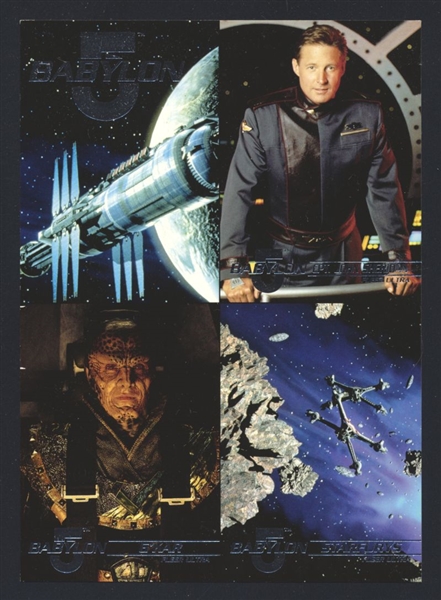 1995 Fleer Ultra BABYLON 5 Promo Card Uncut Sheet Panel