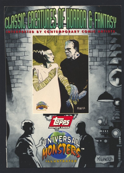 1994 Topps UNIVERSAL MONSTERS ILLUSTRATED Promo Mignola Frankenstein, The Bride 
